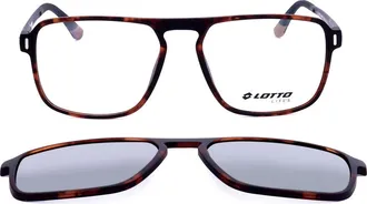 Lotto 54mm Rectangular Optical Glasses in Matt Demi at Nordstrom