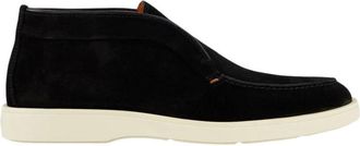 Santoni Schoenen, Heren, Zwart, 44 EU, Zwarte Loafer Schoenen