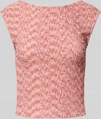 Jake*s Casual T-Shirt mit Strukturmuster in Fuchsia, Gr&ouml;&szlig;e XXL