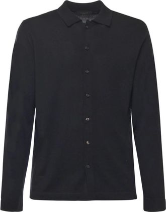 Zanone Zwarte Overhemd Camicia Stijlvolle Mode - Heren - Vesten - Zwart - 3XL - Wol - Truien & Vesten