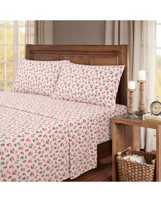 Kathy Ireland 100% Turkish Cotton Flannel Sheet Set