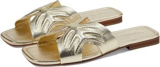 Seychelles Madhu Sandals Womens US 11 Gold Leather Square Toe Slip-On KHD1184