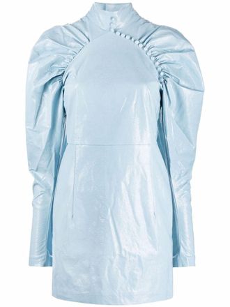 Rotate Abito Kim con maniche a palloncino - Blu