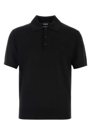 Dsquared2 Black Shirt Collar Polo