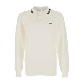 Autry Polo Shirts, male, White, Size: S Knitted White T-shirts and Polos