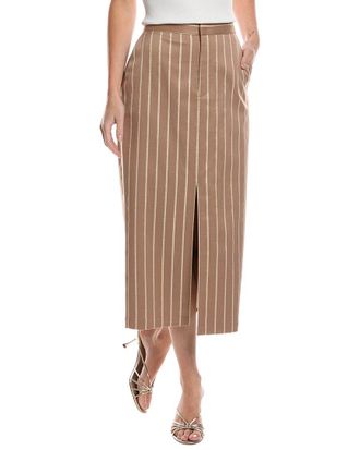 L'agence Madonna Silk Midi Skirt