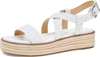 Michael Kors Lynn Espadrille Sandal Womens Sandals Optic White 1 : 6.5 M, Synthetic