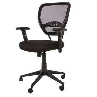 Hhg Hhg - Silla De Oficina Profesional Seattle, Silla Giratoria De Direcci&oacute;n, 150 Kg De Capacidad De Carga, Tela/textil, Negra Con Reposabrazos