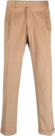 BRIGLIA 1949 Quartieris Stretch-Cotton Pantalon - Heren - Nette broeken - Beige - W47 - Katoen - Broeken