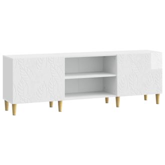 vidaXL Mueble De Tv 150 X 31 X 50 Cm Blanco Brillante Vidaxl