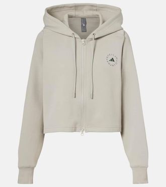 adidas by Stella McCartney Logo cotton-blend jersey hoodie