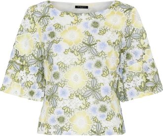 Bruuns Bazaar Floral Embroidered Blouse Top