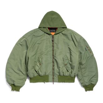 Balenciaga Bomber Jacket Dark Green 796940TPO042840
