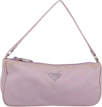 Prada Pre-owned Nylon Mini Bag - Dames - Vintage Mini Tas - Roze - ONE Size - Nylon - Vintage