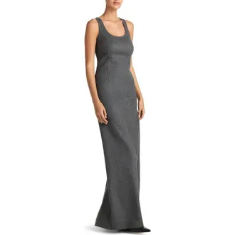 St. John Double Face Wool & Cashmere Dress in Light/dark Heather Gray at Nordstrom, Size 12