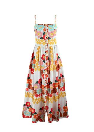 Borgo De Nor Floral Jimena Cotton Maxi Dress Size XS