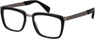 Yohji Yamamoto Zwarte Rechthoekige Optische Monturen met Acetaat Frame - unisex - Brillen - Zwart - ONE Size - Accessoires