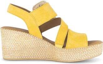 Gabor Platform Sleehak Sandaal - Dames - Sleehakken - Geel - 37 EU - Su&egrave;de - Schoenen