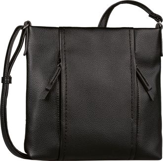Tom Tailor Umh&auml;ngetasche TOM TAILOR Beca, Damen, Gr. B/H/T: 27,5cm x 26,5cm x 5,5cm, schwarz, Polyurethan, clean, gepflegt, unifarben, Taschen Umh&auml;ngetasche, aus
