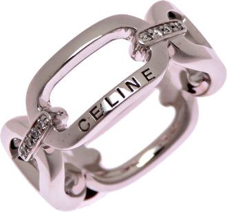 Celine White Gold (18K) Band Ring (Pre-Owned)