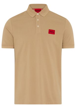 HUGO BOSS Poloshirt HUGO Dereso, Herren, Gr. XXL, medium beige269, Jersey, Obermaterial: 100% Baumwolle, unifarben, slim fit normal, Rundhals, B&uuml;ndchen, Shirts 