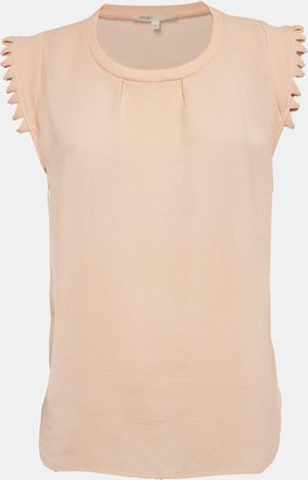 Maje Pink Crepe Sleeveless Top