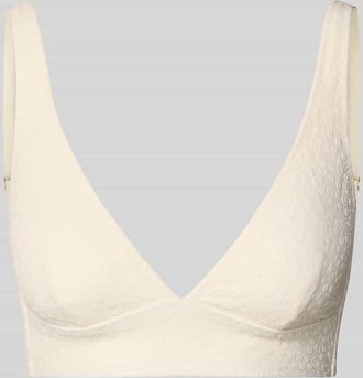Barts Bikini-Oberteil mit V-Ausschnitt Modell Simoa Longline in Offwhite, Gr&ouml;&szlig;e 36