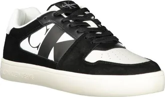 Calvin Klein Colour-Block Leather and Polyester Sneaker - White