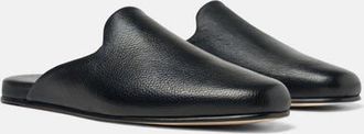 Scarosso Atlas Slippers in Black - Calf at Nordstrom, Size 41