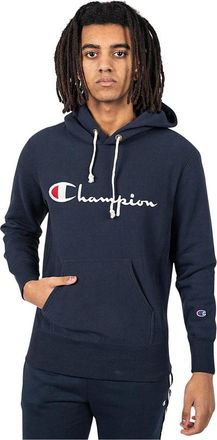 Champion Felpa con cappuccio Reverse Weave Script Logo - - Sweatshirts & Hoodies - Uomo - Blu - S