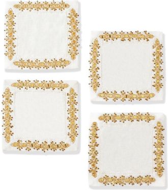 Tiramisu Set Of 4 The Aurelia Beaded Cocktail Napkins