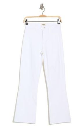 L'agence Kendra Coated High Waist Crop Flare Jeans in Blanc Coated at Nordstrom Rack, Size 31