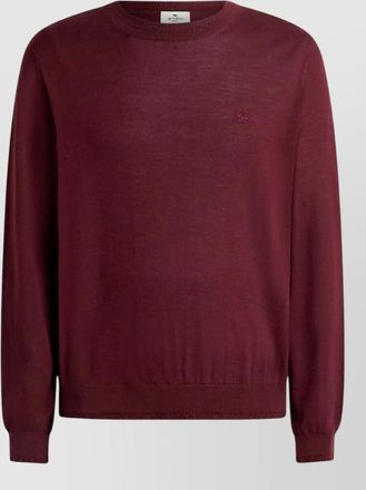 Etro silk wool ribbed crewneck jumper