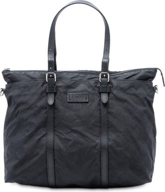 Gucci Pre-owned Gucci GG Nylon Satchel Ladies 387067 493075