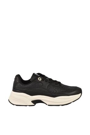 Tommy Hilfiger Black Quilted Leather Sneakers