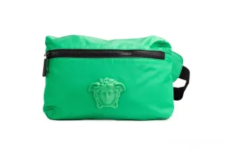 Versace Versace Small Bright Green Nylon Matte Medusa Belt Bag Waist Fanny Pack Womens Purse