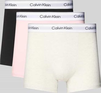 Calvin Klein Underwear Trunks mit elastischem Logo-Bund im 3er-Pack in Pink, Größe XL