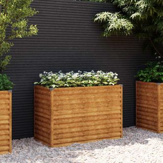 vidaXL Jardinera Acero Corten 100x50x69 Cm Vidaxl