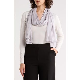 Steve Madden Crinkle Silky Oblong Scarf in Grey at Nordstrom Rack