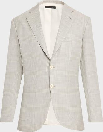 Brioni Men & apos;s Wool Plume Plaid Single-Breasted Sport Coat