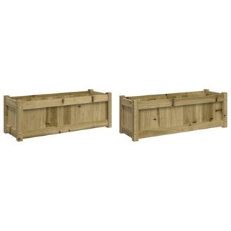 vidaXL Jardineras De Exterior 2 Unidades Madera Impregnada De Pino Vidaxl
