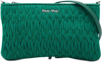 Miu Miu Pre-owned Miu Miu Matelasse Nylon Crystal Chain Crossbody Ladies JN7NP8J7SISS1IKO