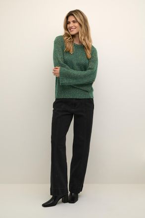 Cream Pullover Regular fit green