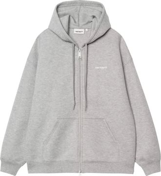 Carhartt Work in Progress Hooded Alda Jacket - Dames - Vesten met rits - Grijs - M - Katoen - Hoodies & sweatvesten