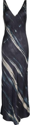 VOZ Double V Bias sleeveless dress - women - Silk - S - Blue
