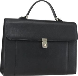 Burberry Pre-owned Vintage Business Bag - Dames - Vintage Handtas - Zwart - ONE Size - Leer - Vintage