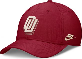 Nike Oklahoma Legacy Rise Vintage Nike Mens Dri-FIT College Hat in Red | NC0369WOKV-SUH