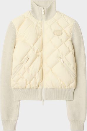 Burberry Kelsey Quilted Knit Combo Jacket