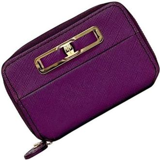 Ferragamo Pre-owned Wallets, female, Purple, Size: ONE SIZE Pre-owned Leather Wallet