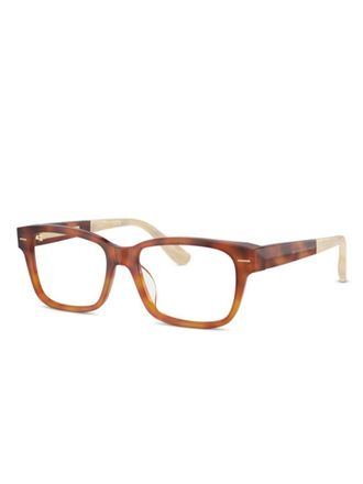 Brunello Cucinelli Occhiali con effetto tartarugato - Marrone
